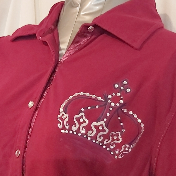 AE Sport Fuscia Long Sleeve Shirt - Picture 2 of 4